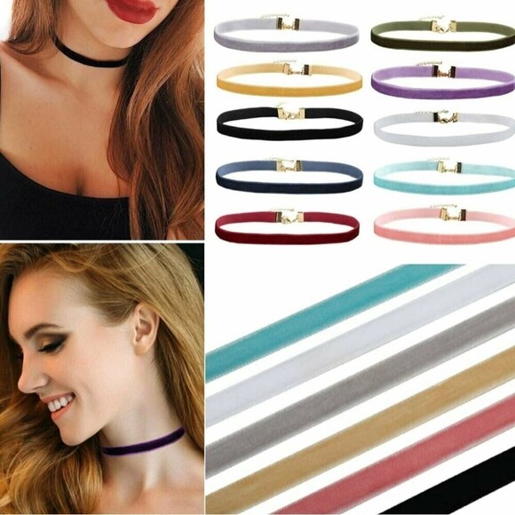 Velvet Sparkly Chokers Necklace Gothic High Quality NWT - Picture 1 of 3